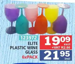 Arrow Cash And Carry Elite plastic wine glass offer