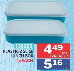 Arrow Cash And Carry Plastic 2 slice lunch box offer