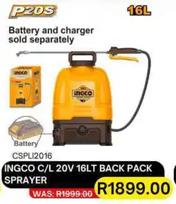 Legacy Industrial Supplies Ingco cordless 20v back pack sprayer offer