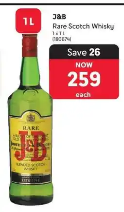 Makro J&B Rare Scotch Whisky offer