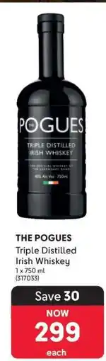 Makro THE POGUES Triple Distilled Irish Whiskey offer