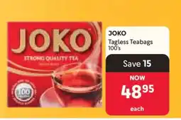 Makro JOKO Tagless Teabags 100's offer