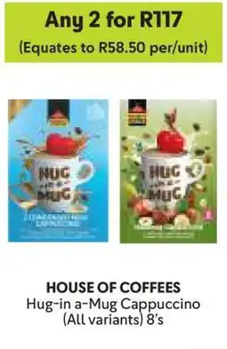 Makro HOUSE OF COFFEES Hug-in a-Mug Cappuccino (All variants) 8's offer