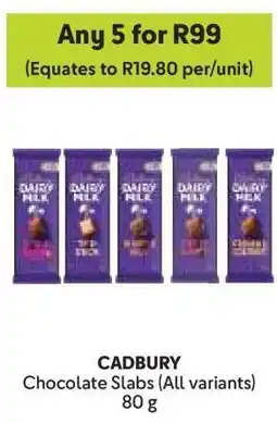Makro CADBURY Chocolate Slabs (All variants) offer