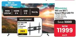 Makro Hisense 165 cm (65) Smart Mini LED TV offer