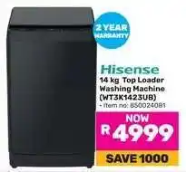 Game Hisense 14 kg Top Loader Washing Machine offer