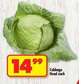 Shoprite CABBAGE HEAD each offer