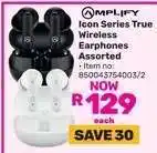 Game Amplify Icon Series True Wireless Earphones Assorted offer