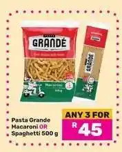 Game Pasta Grandé Macaroni OR Spaghetti 500 g offer