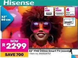 Game Hisense 32 FHD VIDAA Smart TV (32A40) offer