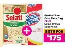 Game Golden Cloud Cake Flour 5 kg PLUS Selati Brown Sugar 5 kg offer