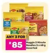 Game Maggie 2 Minute Noodles 5 x 68 g Assorted offer