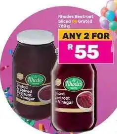 Game Rhodes Beetroot Sliced OR Grated offer