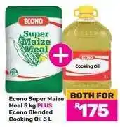 Game Econo Super Maize Meal 5 kg PLUS Econo Blended Cooking Oil 5 L offer