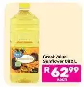 Game Great Value Sunflower Oil 2 L offer