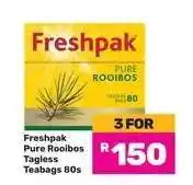 Game Freshpak Pure Rooibos Tagless Teabags 80s offer