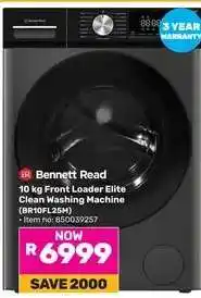 Game Bennett Read 10 kg Front Loader Elite Clean Washing Machine offer