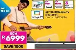 Game 60” QLED Google TV offer