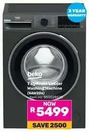 Game beko 7 kg Front Loader Washing Machine (BAW206) offer