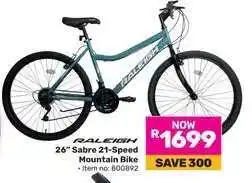Game Raleigh 26 Sabre 21 Speed Mountain Bike offer