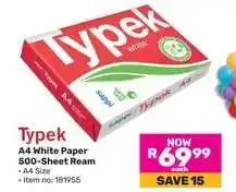 Game Typek A4 White Paper 500 Sheet Ream offer