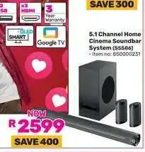 Game 5.1 Channel Home Cinema Soundbar System (SS856) offer