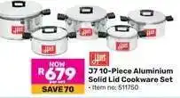 Game J7 10-Piece Aluminium Solid Lid Cookware Set offer