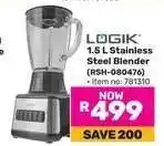 Game LOGIK 1.5 L Stainless Steel Blender offer