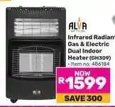 Game Alva Infrared Radiant Gas & Electric Dual Indoor Heater (GH309) offer