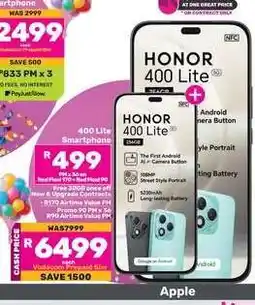 Game HONOR 400 Lite Smartphone offer