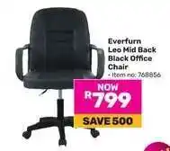 Game Everfun Leo Mid Back Black Office Chair offer