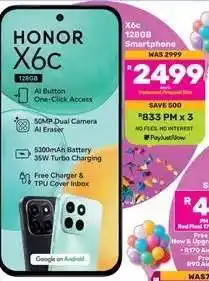 Game HONOR X6c 128GB Smartphone offer