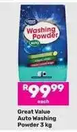 Game Great Value Auto Washing Powder 3 kg offer