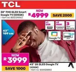 Game 50 FHD QLED Smart Google TV (50S5K) offer
