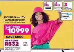 Game 75 UHD Smart TV offer