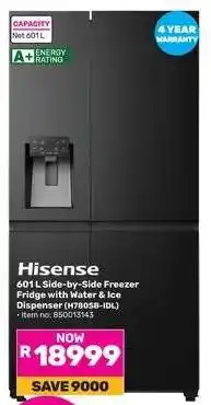 Game Hisense 601L Side-by-Side Freezer offer