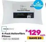 Game 4-Pack Hollowfibre Pillows offer