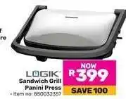 Game LOGIK Sandwich Grill Panini Press offer