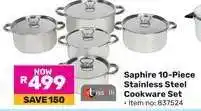 Game Saphire 10-Piece Stainless Steel Cookware Set offer