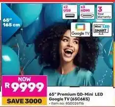 Game 65 Premium QD-Mini LED Google TV (65C6KS) offer