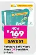 Game Pampers Baby Wipes Fresh OR Sensitive 6-Pack offer