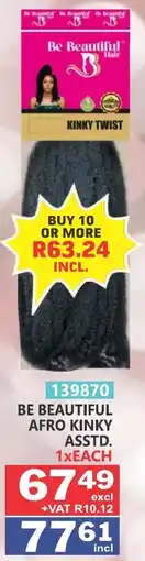 Arrow Cash And Carry Be beautiful afro kinky offer