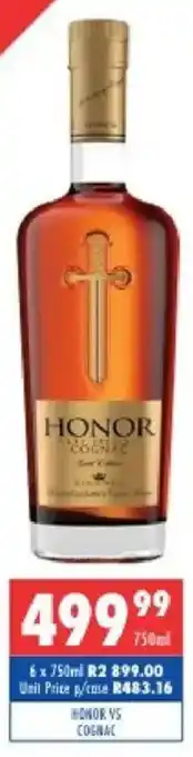 Ultra Liquors Honor vs cognac offer