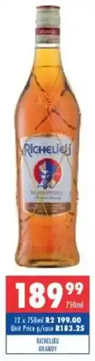 Ultra Liquors Richelieu brandy offer
