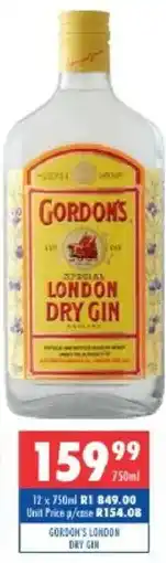 Ultra Liquors Gordon's london dry gin offer