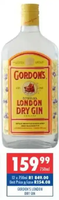 Ultra Liquors Gordon's london dry gin offer