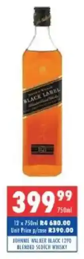 Ultra Liquors Johnnie walker black 12yo blended scotch whisky offer