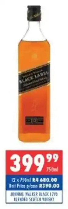 Ultra Liquors Johnnie walker black 12yo blended scotch whisky offer
