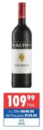Ultra Liquors Alto Rouge offer