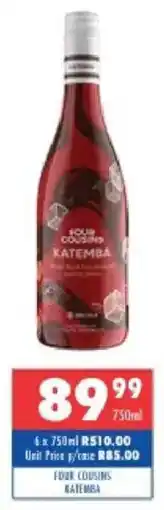 Ultra Liquors Four cousins katemba offer